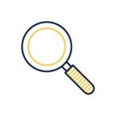 Inspection-icon-of-magnifying glass