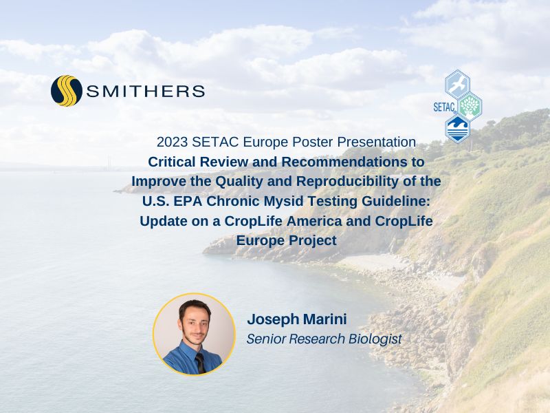 SETAC Europe Poster: US EPA Chronic Mysid Testing Guideline