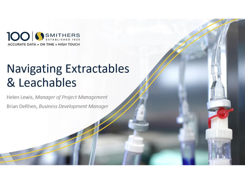 Webinar On Demand: Navigating Extractables & Leachables
