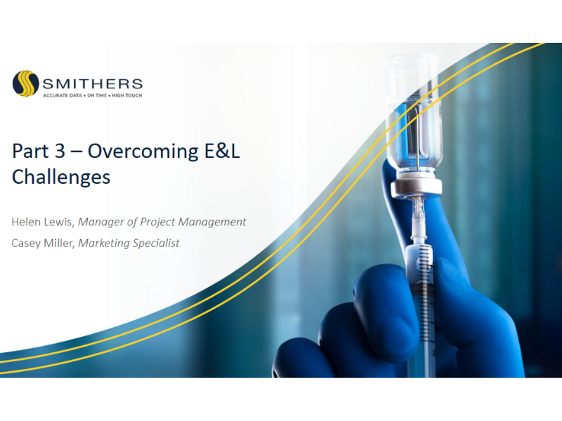 Webinar On Demand: Overcoming Extractables and Leachables Challenges
