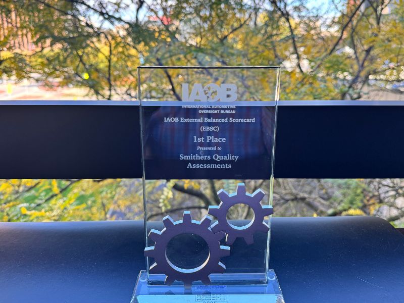Smithers Quality Assessments Achieves Top Ranking in IAOB's External Balanced Scorecard Program