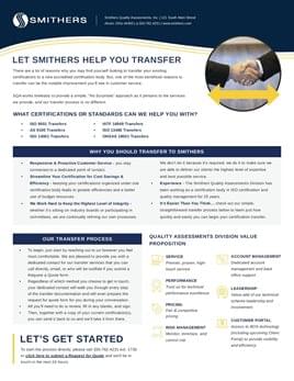 ISO Certification Transfer