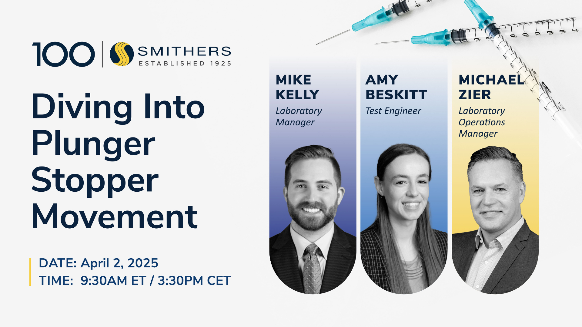 Upcoming Webinar: Diving Into Plunger Stopper Movement - Smithers