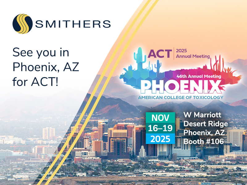 Smithers PDS to Present Strategies for Speed and Accuracy in Nonclinical Development in Phoenix during ACT 2025