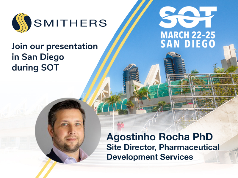Join Smithers Pharmaceutical Development Services at Society of Toxicology (SOT) 2026 in San Diego