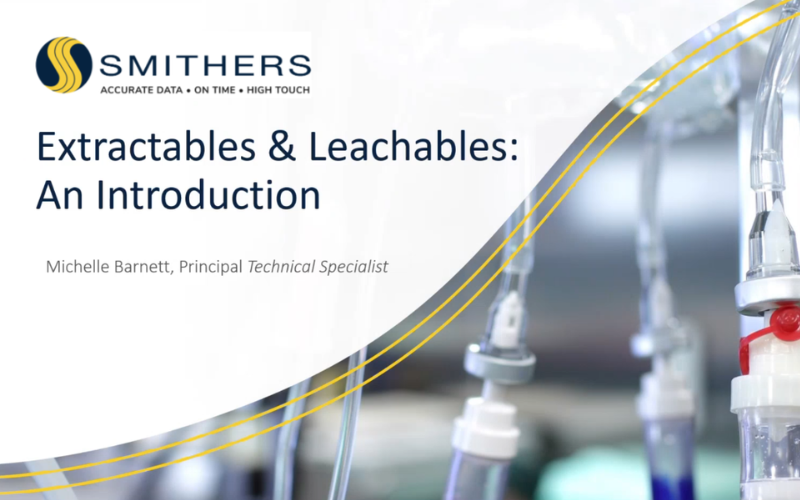 Webinar On Demand: Extractables & Leachables: An Introduction